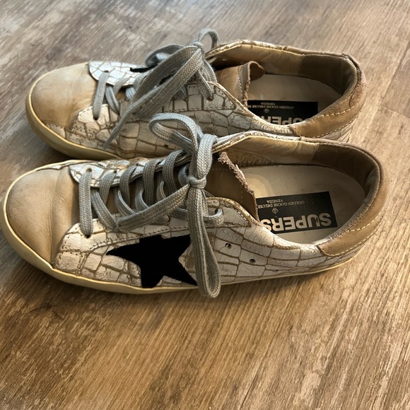 Golden Goose White Croc Superstar Sneakers (DISCONTINUED DESIGN!) - Picture 3 of 15